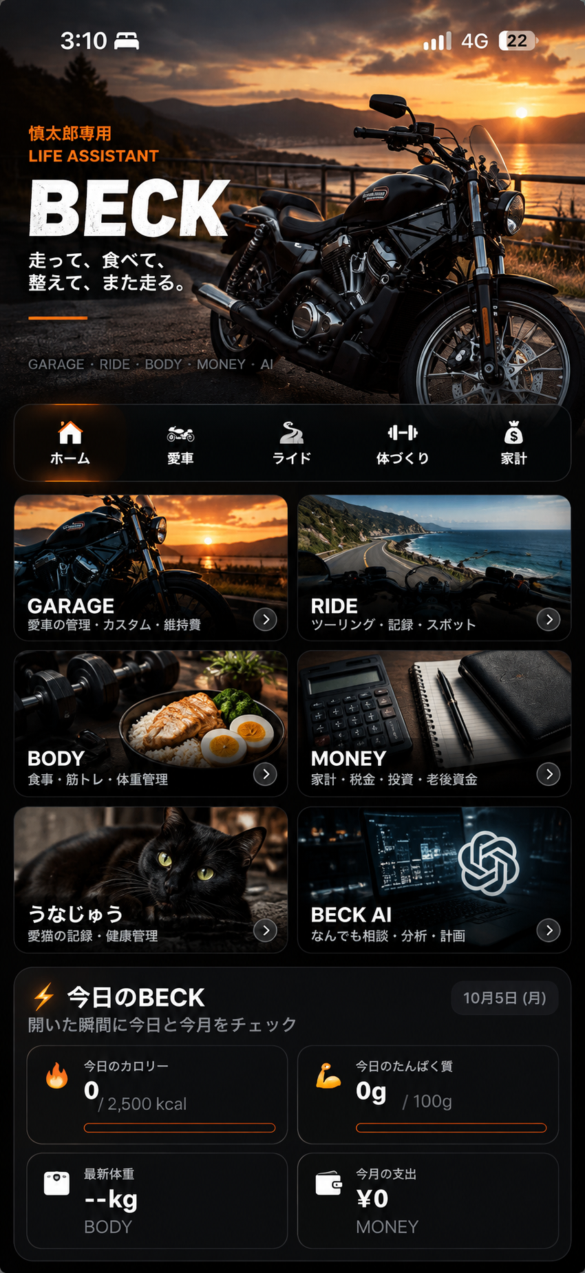 BECK dashboard